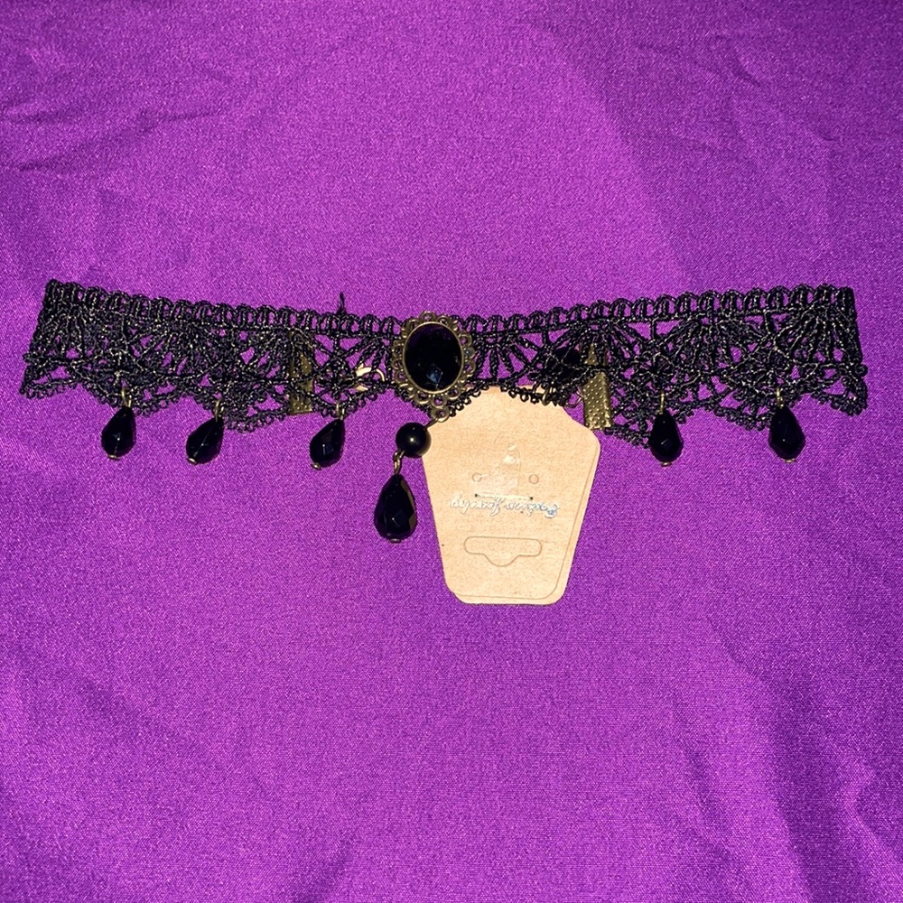 🔮 3/$15!! NWT Black Lace Victorian Choker